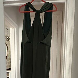 ASOS forest green backless jumpsuit